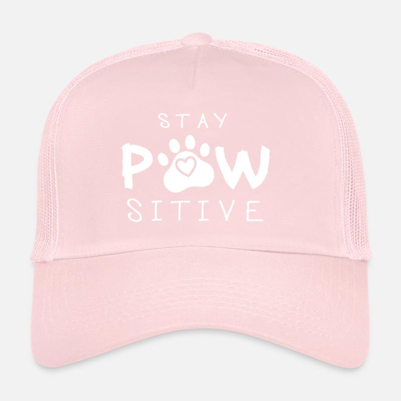 Reste Pawsive, Jeu de mots animal, Reste positif, Patte, Casquette trucker 