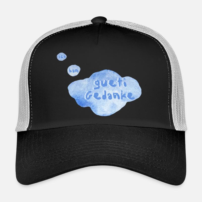 gueti thought - Trucker Cap - black/stone grey