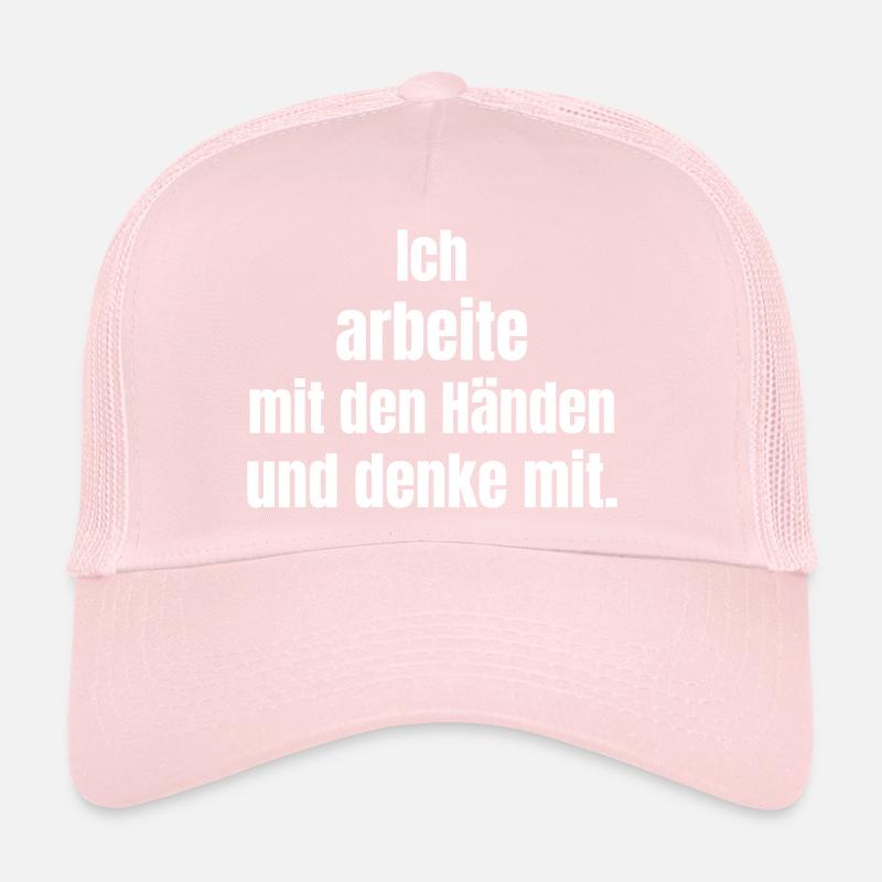 Hands Working Thinking Typography Trucker Cap