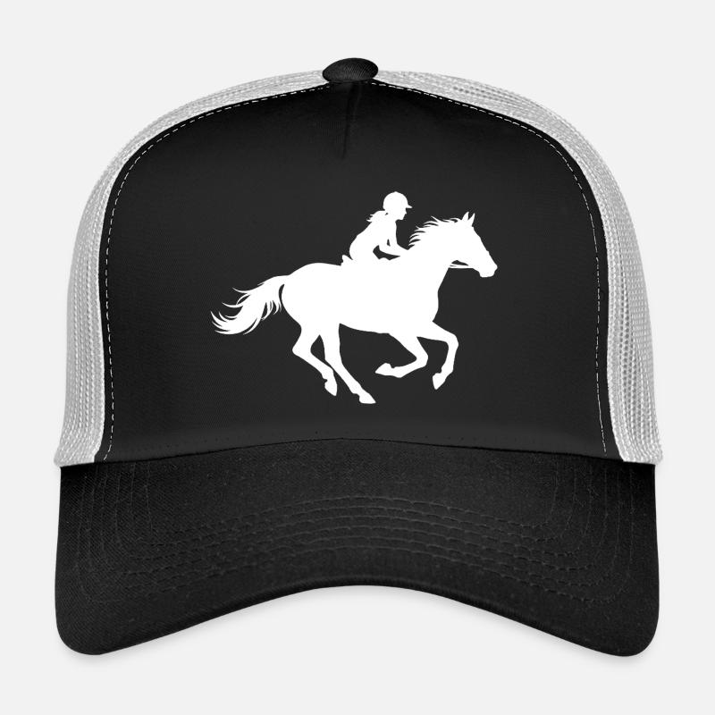 Cavalier Silhouette Gallop Amour Blanc - Casquette trucker - noir/gris pierre