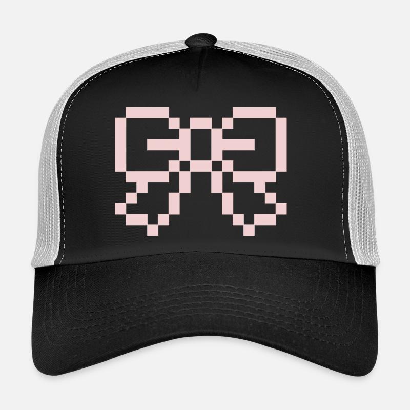 Nœud Pixel Rose Casquette trucker 