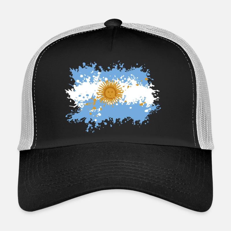Argentina Flag Splash - Trucker Cap - black/stone grey