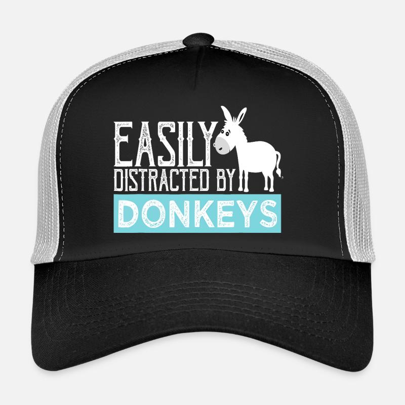 Easily Distracted by Donkeys - Trucker Cap - black/stone grey