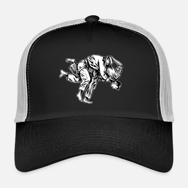 Judo Throw Uchi-mata Illustration Trucker Cap