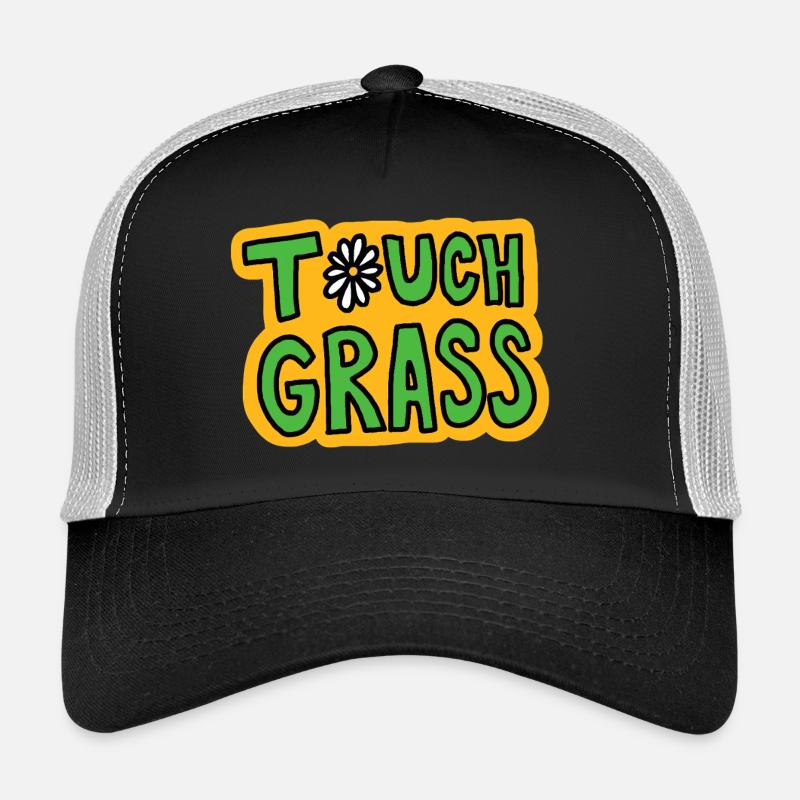 Fleur de marguerite rétro « Touch Grass » Casquette trucker 