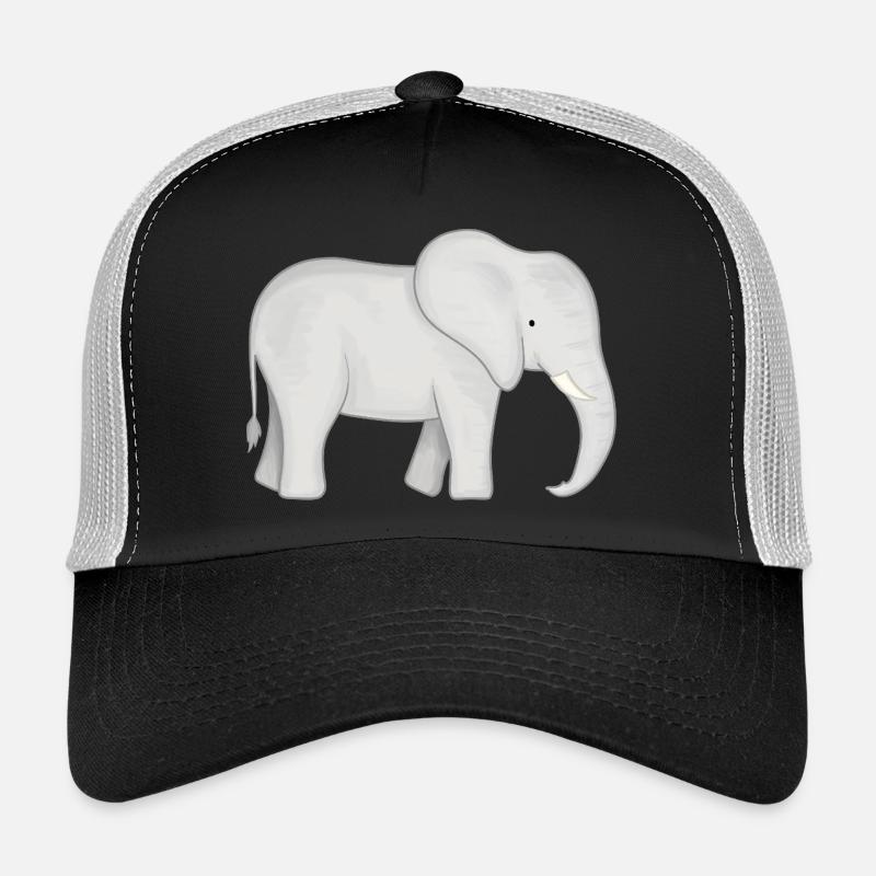 Dessin de l’éléphant blanc Casquette trucker 