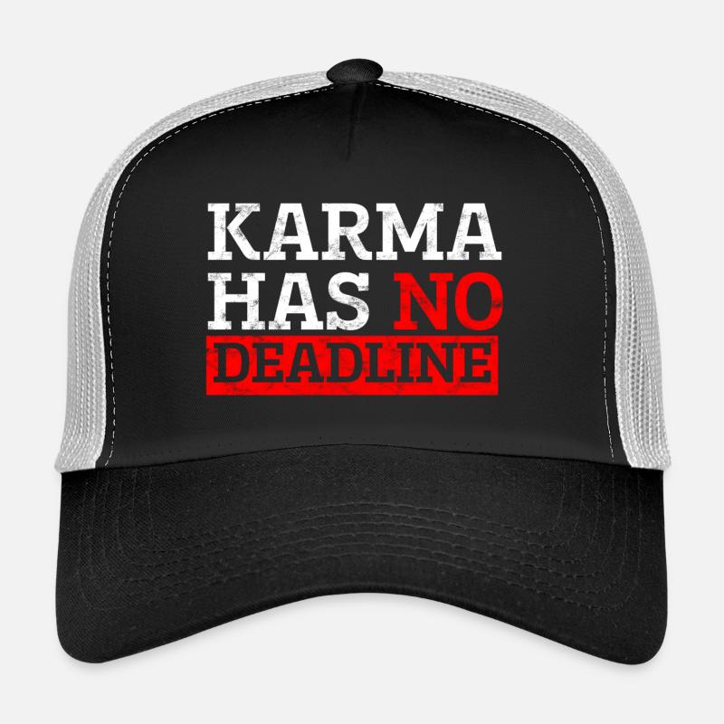Karma has no deadline - Trucker Cap - black/stone grey