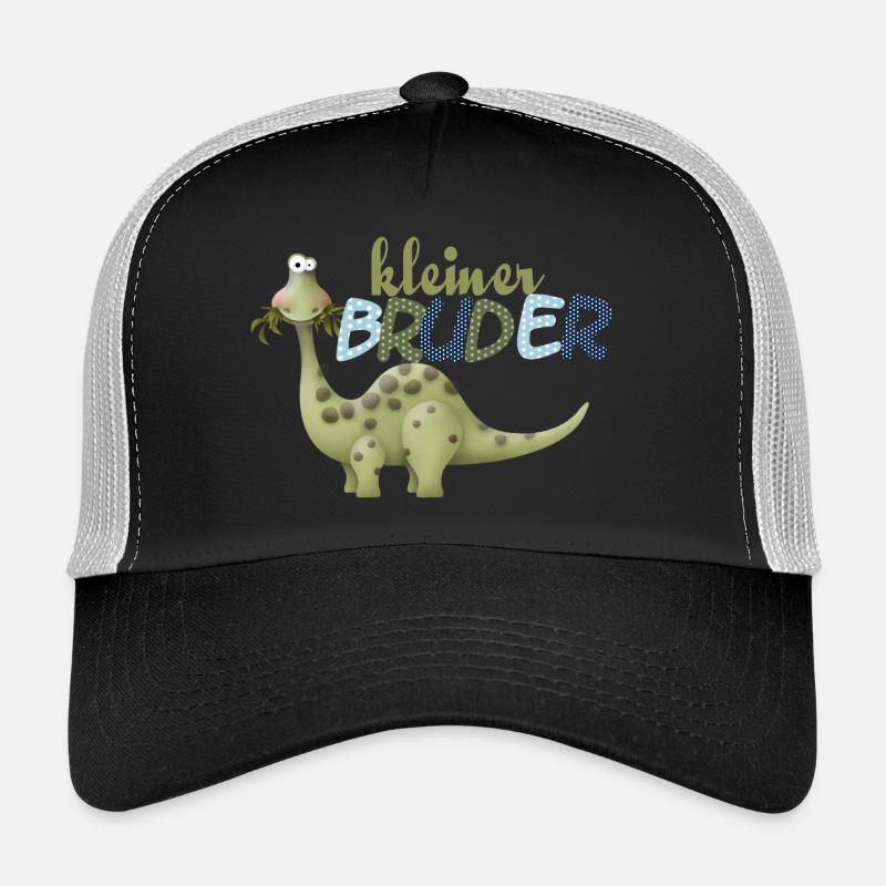 kleiner Bruder Dinosaurier - Trucker Cap - Schwarz/Steingrau