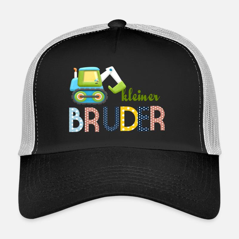 kleiner Bruder Traktor - Trucker Cap - Schwarz/Steingrau