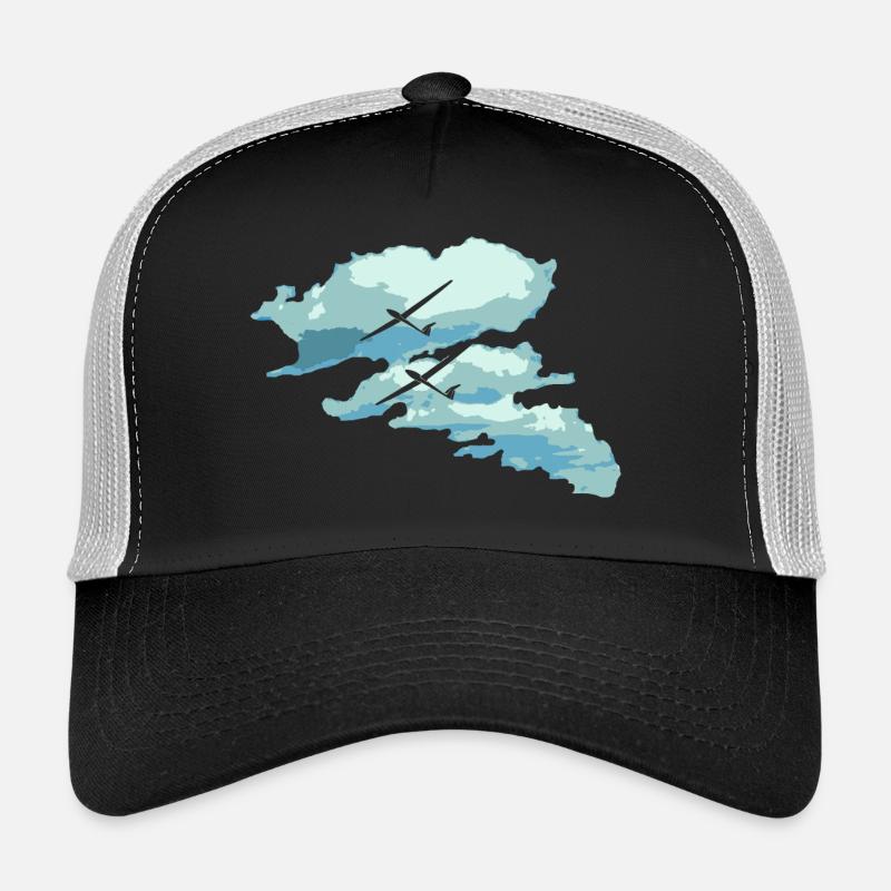 Clouds glider gift pilot cross-country flight Trucker Cap