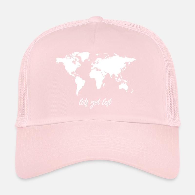 Lets Get Lost Worldmap Trucker Cap