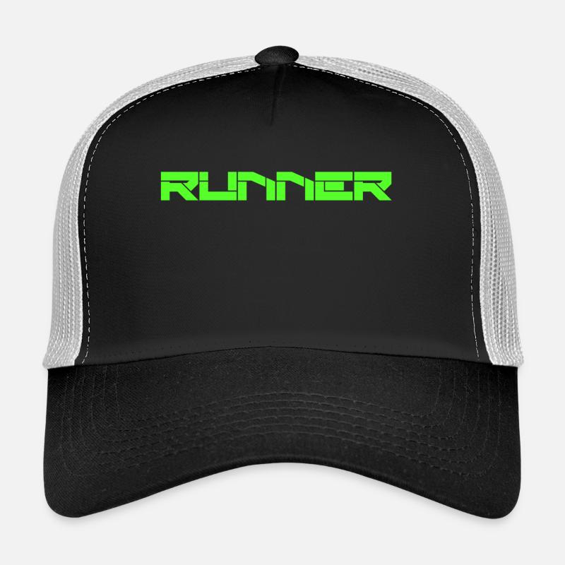 Coureur - coureur en vert - Casquette trucker - noir/gris pierre
