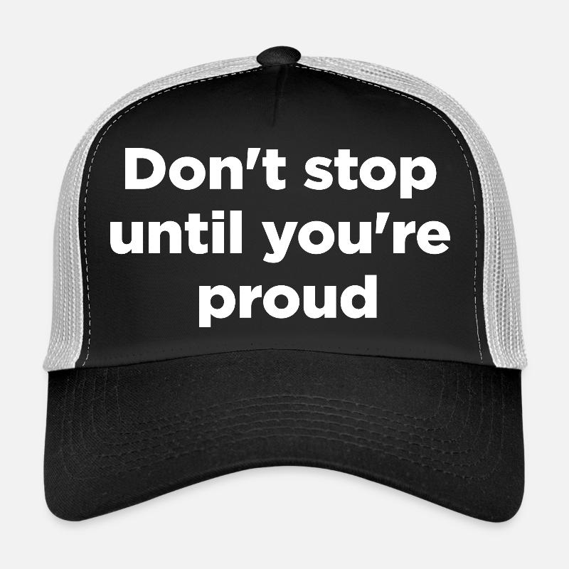 Ne t’arrête pas. - Casquette trucker  - noir/gris pierre