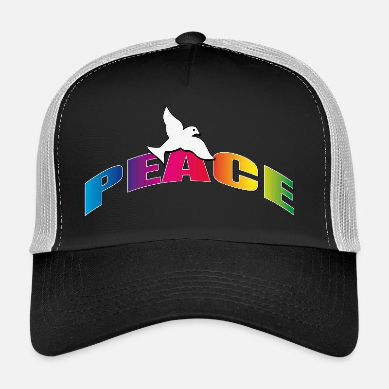 Peace mit Taube Regenbogenfarben Trucker Cap