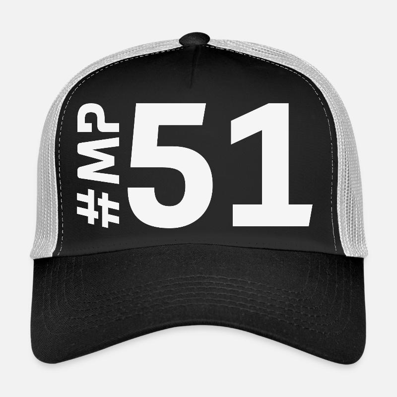 MP51 - Trucker Cap - black/stone grey
