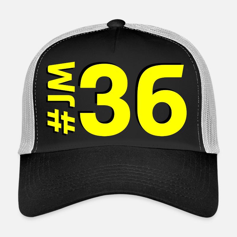 JM36 - Casquette trucker  - noir/gris pierre