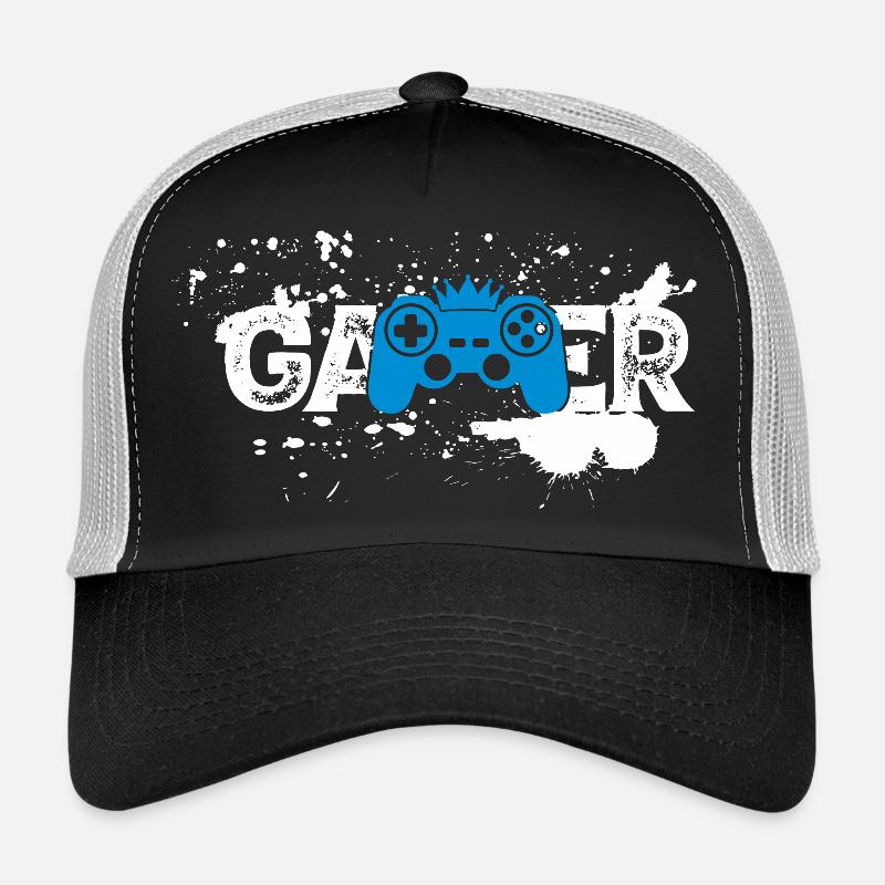 Gamer - Trucker Cap - Schwarz/Steingrau