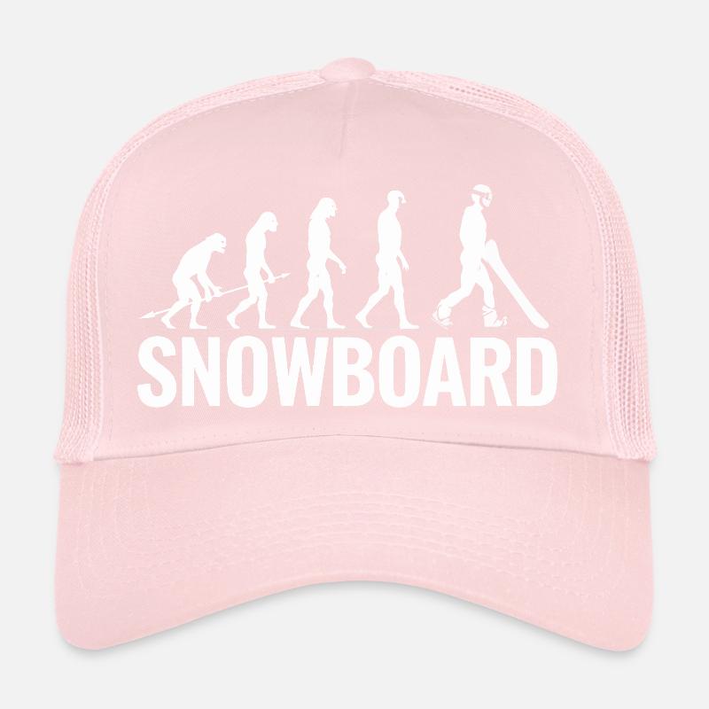 Evolution zum Snowboarder - Lustige Kunst Trucker Cap