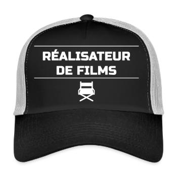 Réalisateur de films - Casquette trucker  - noir/gris pierre - Devant
