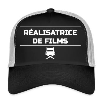 Réalisatrice de films - Casquette trucker  - noir/gris pierre - Devant