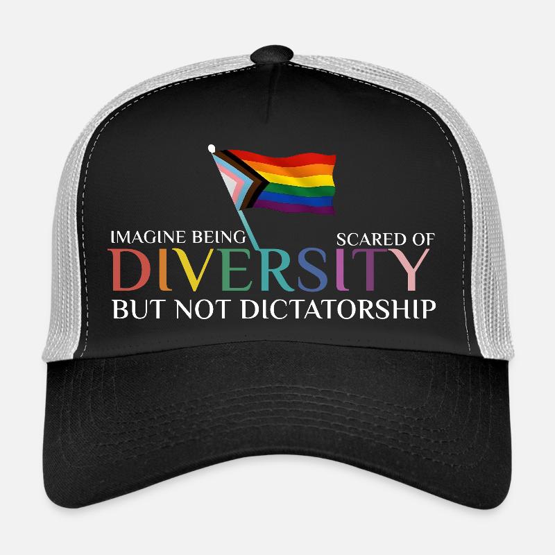 Diversité des drapeaux arc-en-ciel colorés Casquette trucker 