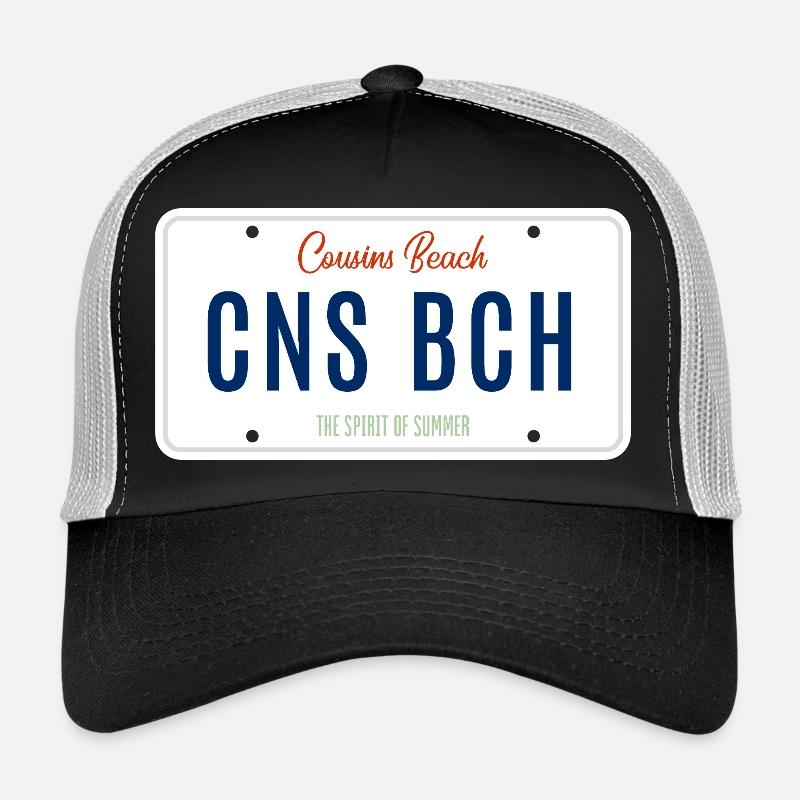 Plage Cousins – Plaque d’immatriculation Casquette trucker 