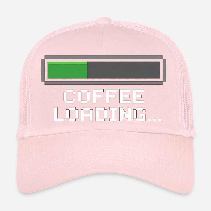 Coffee Loading Bar Pixel Trucker Cap