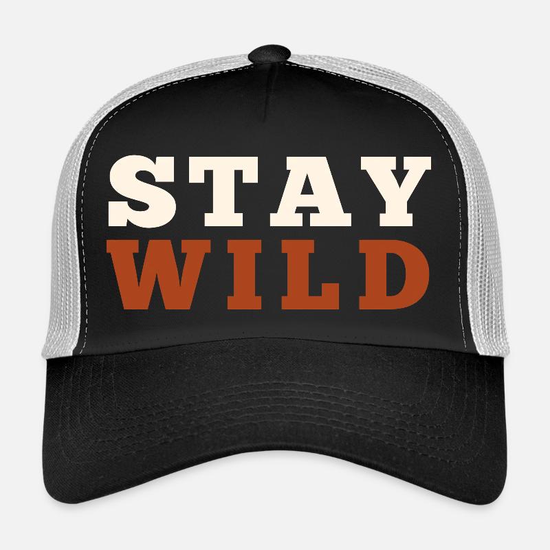 Stay Wild - Trucker Cap - black/stone grey