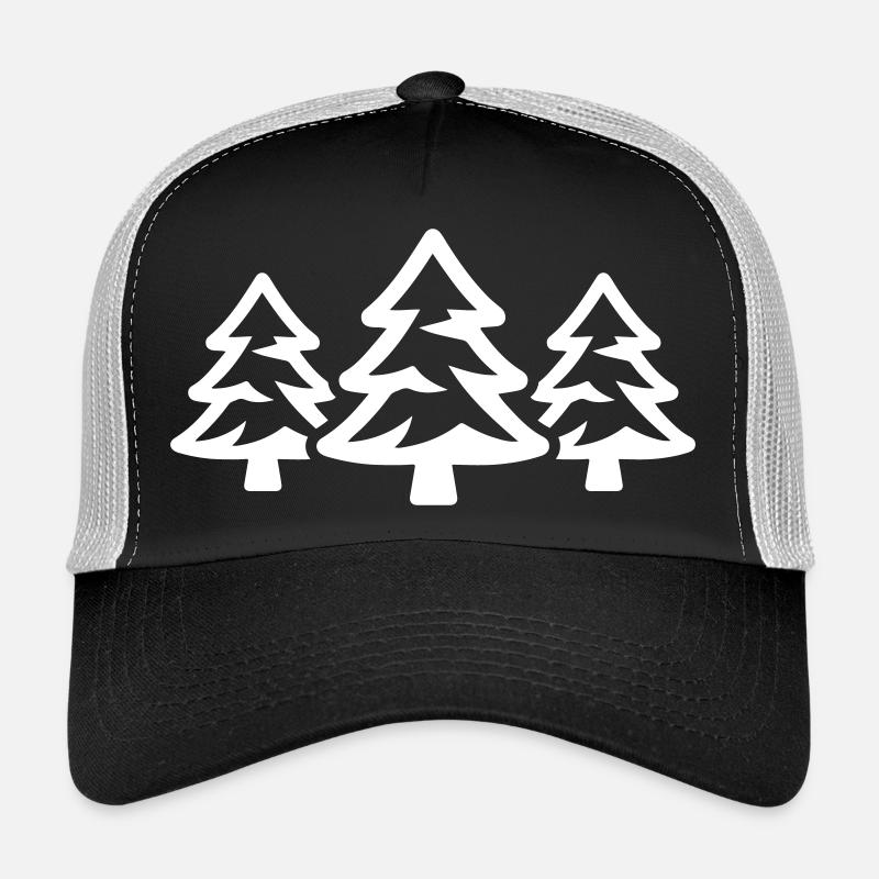 Icône de la forêt de conifères Casquette trucker 