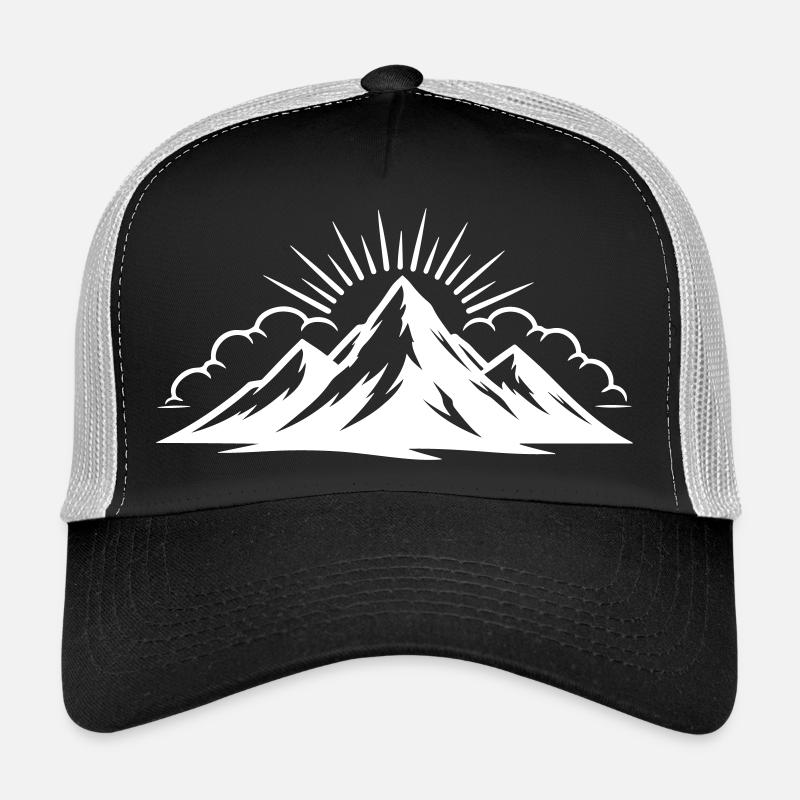Mountains Clouds Peaks Trucker Cap