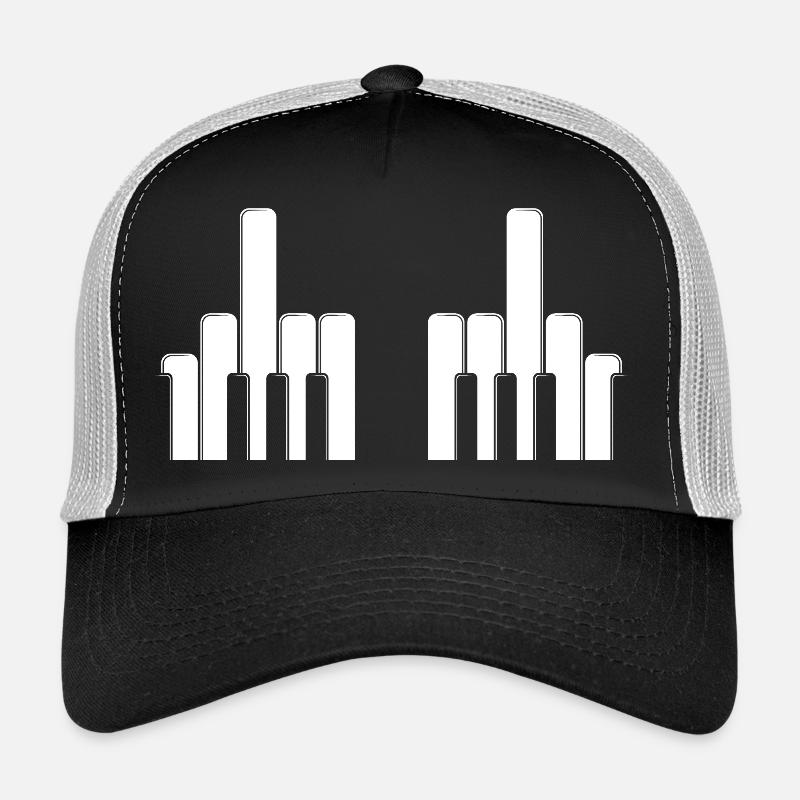 Klaviertasten Mittelfinger Trucker Cap