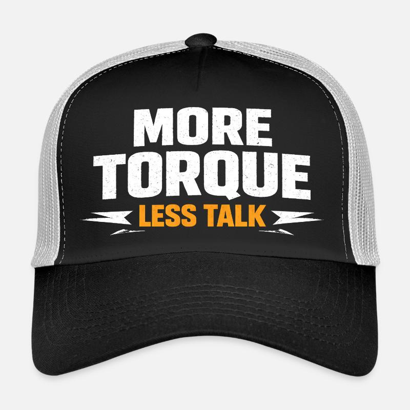 More torque, less talking - Trucker Cap - black/stone grey