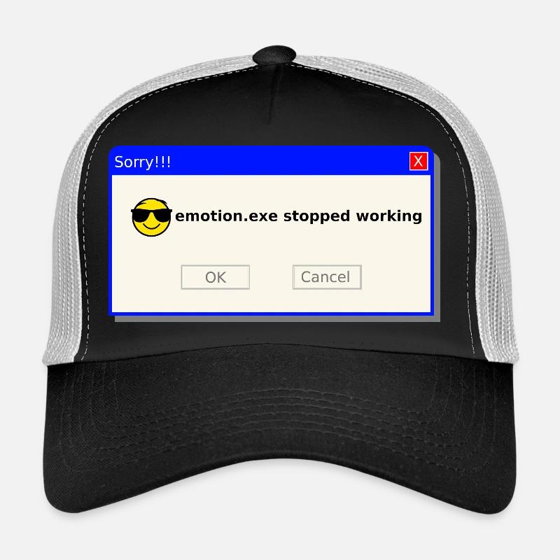 Emotion.exe Error – Dark Glitch Streetwear - Trucker Cap - black/stone grey