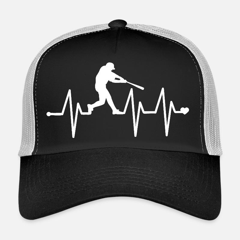 Heartbeat Baseball  Trucker Cap