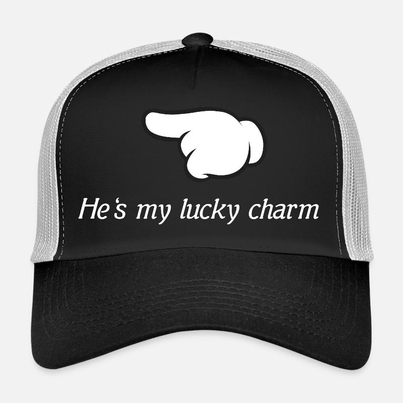 il est mon porte-bonheur - Casquette trucker - noir/gris pierre