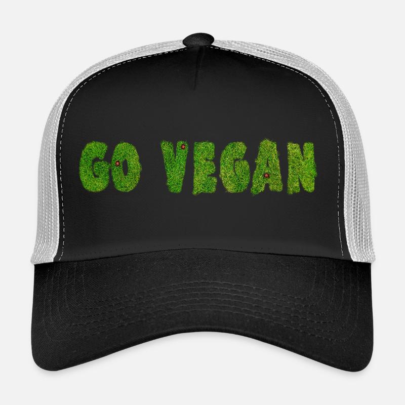 Go Vegan - Statement - Trucker Cap - black/stone grey