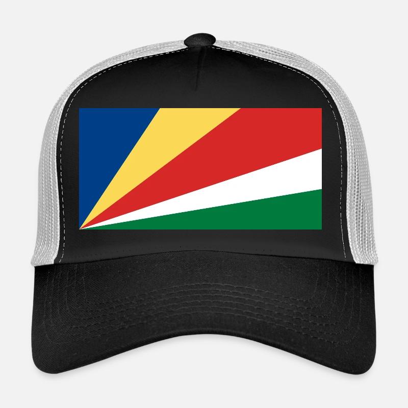 Drapeau des Seychelles - Casquette trucker - noir/gris pierre