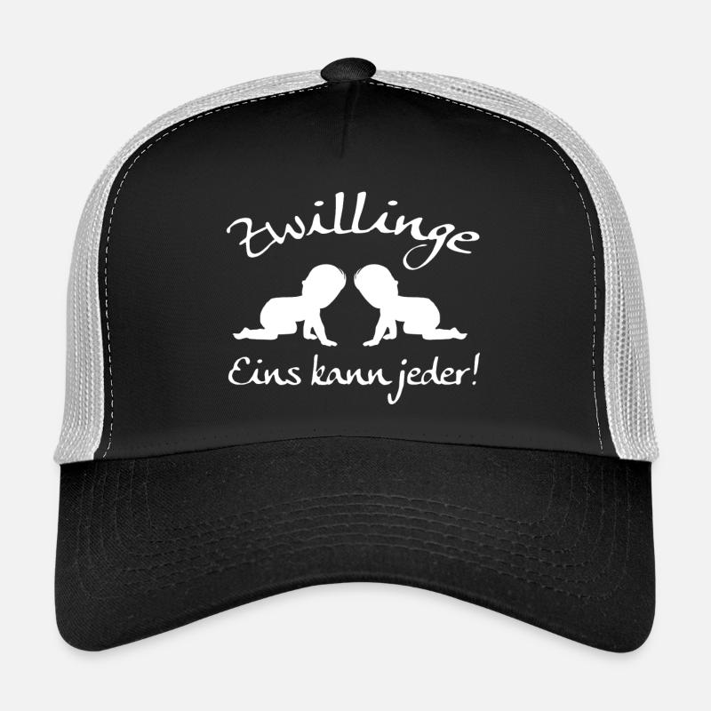 Twins, one can anyone! - Trucker Cap - black/stone grey