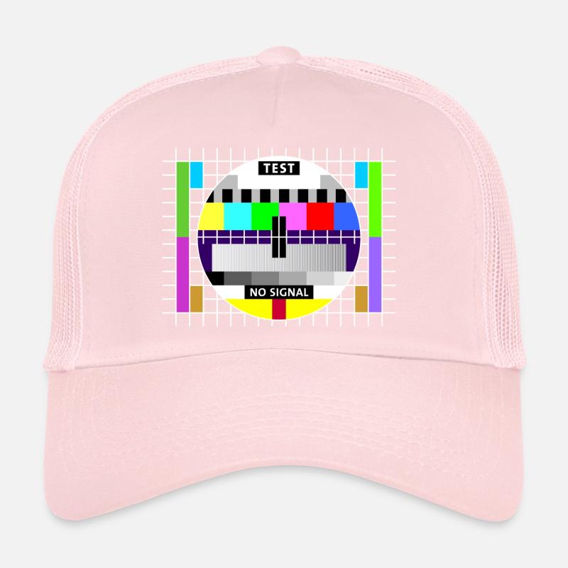 Testbild Fernsehen Bildschirm Sendeschluss Display Trucker Cap