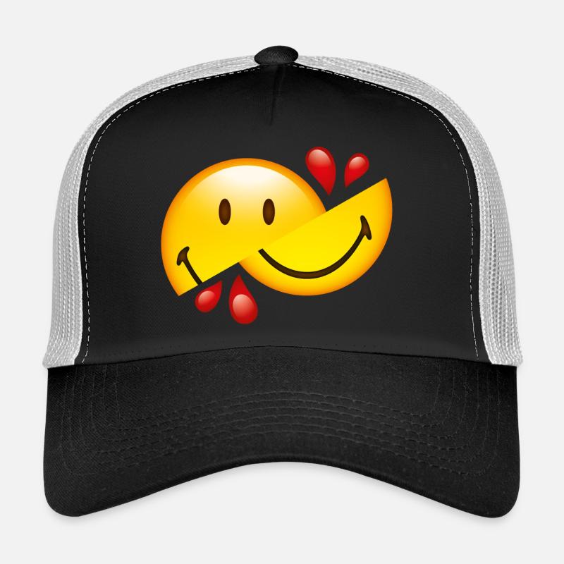 Smiley Glossy Cut in Half Casquette trucker 