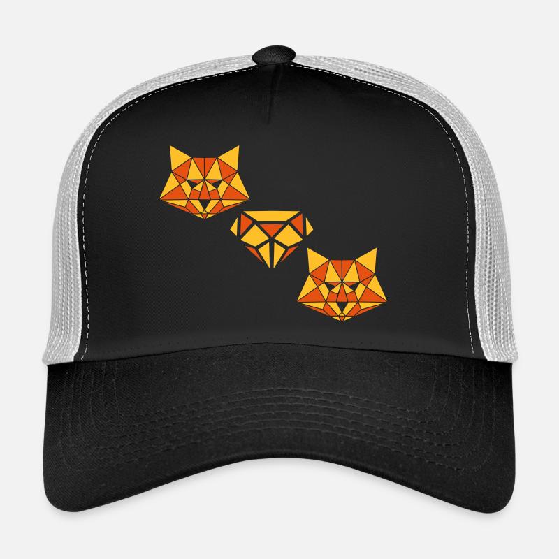 fox_diamond_02 - Casquette trucker  - noir/gris pierre