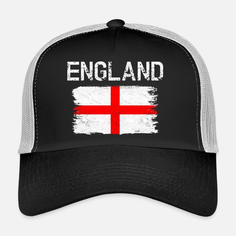 Drapeau anglais des coups de pinceau Casquette trucker 