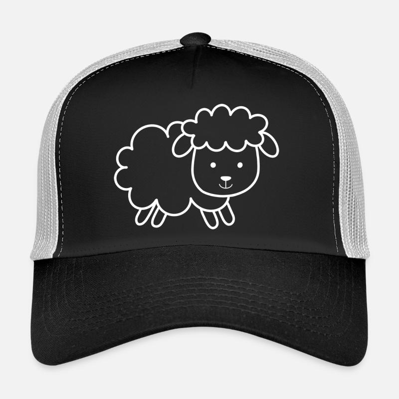Schaf - Trucker Cap - Schwarz/Steingrau