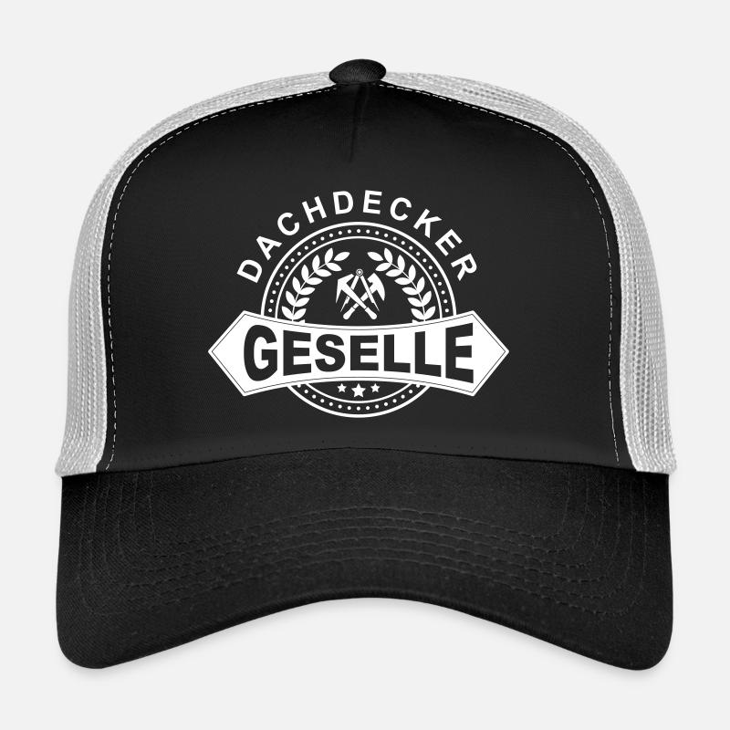 Dachdecker Geselle Lorbeerkranz mit Zunftzeichen Trucker Cap