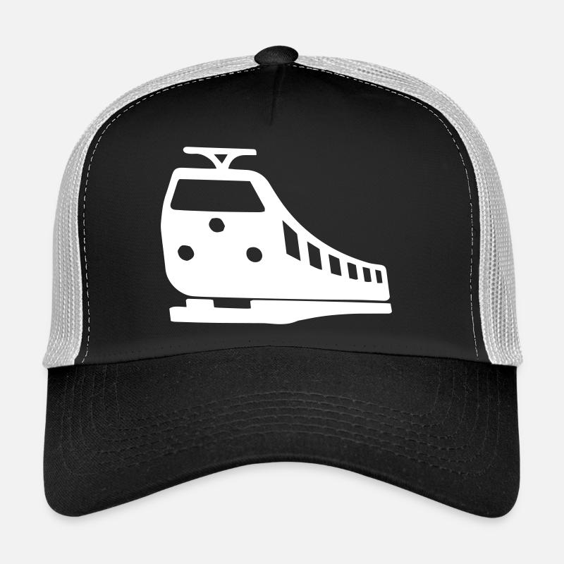 Zug Lokführer Symbol | Farbe einstellbar - Trucker Cap - Schwarz/Steingrau