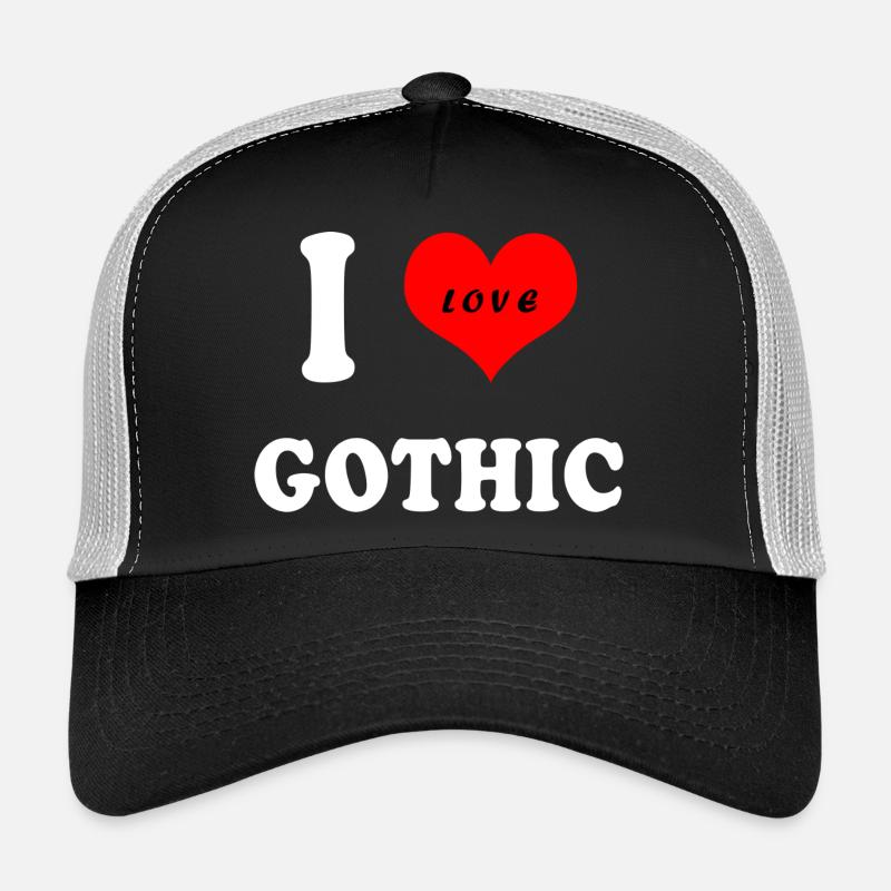 J'adore le gothique Casquette trucker 