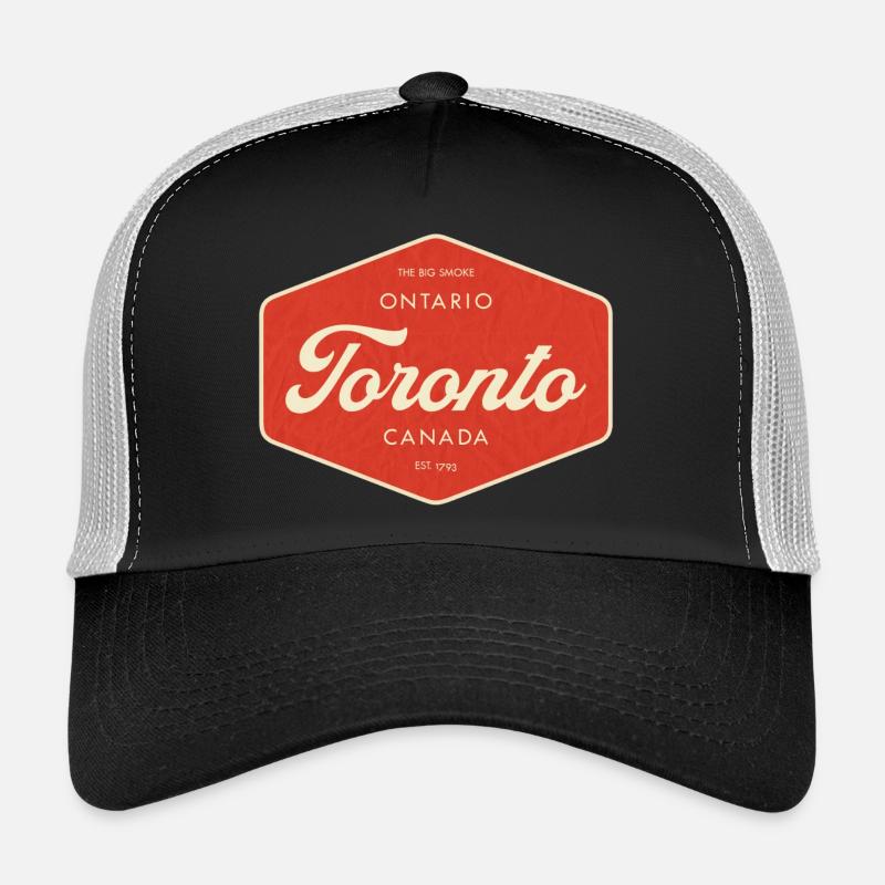 Panneau rétro de Toronto - Casquette trucker  - noir/gris pierre