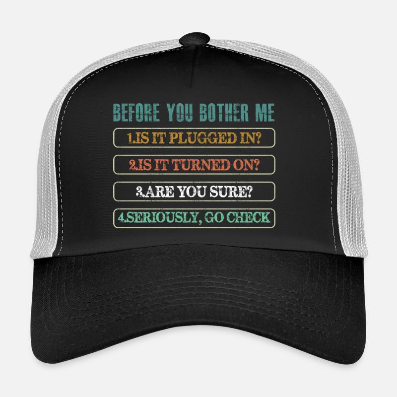 Information Technology Tech Technical Support Trucker Cap