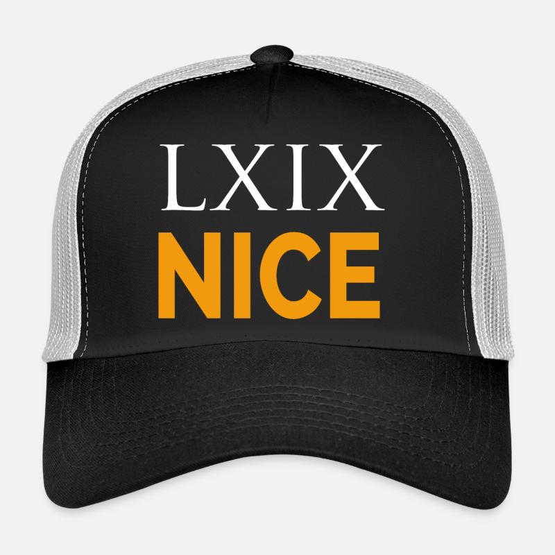 LXIX auf Latein - Trucker Cap - Schwarz/Steingrau