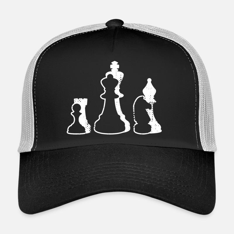 Chess pieces - Trucker Cap - black/stone grey